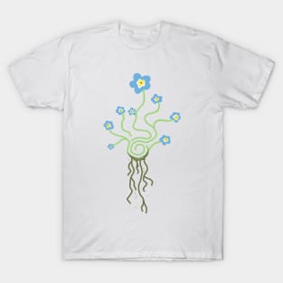 Spiral Flower: Blue T-Shirt